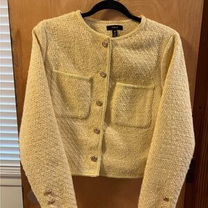 Aqua Women's Tweed Blazer Jacket (medium)